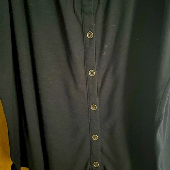 Maurice’s - black button down tank top with patterned straps and back - Size 2x - Picture 3 of 4